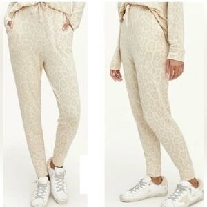 Splendid Supersoft Canyon Leopard  Print Jogger Casual Pants Large